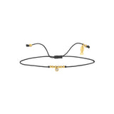 Glint(2mm), 14K Gold Bracelet With String