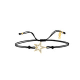 Star, 14K Gold Bracelet With String