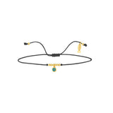 Mini Nazar, 14K Gold Bracelet With String