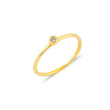 Glint (2mm), 14K Gold Ring