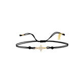 Flower, 14K Gold Bracelet With String