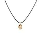 Owl, 14K Gold Necklace (String)