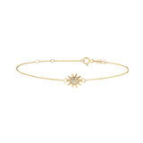 Sun, 14K Gold Bracelet