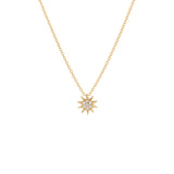 Sun, 14K Gold Necklace