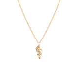Seahorse, 14K Gold Necklace