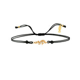 Seahorse, 14K Gold Bracelet With String