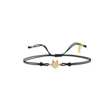 Cat, 14K Gold Bracelet With String