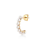 White Dreams, Hoop, 14K Gold Earring (Sold INDIVIDUALLY)