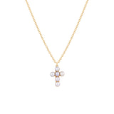 White Dreams, Cross, 14K Gold Necklace