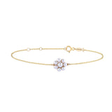 White Dreams, Flower, 14K Gold Bracelet