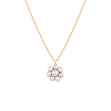 White Dreams, Flower, 14K Gold Necklace