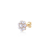 White Dreams, Flower, 14K Gold Earring (Sold INDIVIDUALLY)