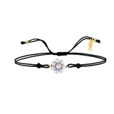 White Dreams, Flower, 14K Gold Bracelet With String