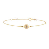 Eye, 14K Gold Bracelet