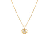 Eye, 14K Gold Necklace