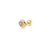 Eye, 14K Gold Earring (Sold INDIVIDUALLY)