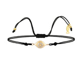 Eye, 14K Gold Bracelet With String