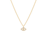Eye, 14K Gold Necklace