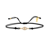 Eye, 14K Gold Bracelet With String