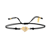 Crash, 14K Gold Bracelet With String