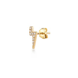 Lightning, 14K Gold Earring (Sold INDIVIDUALLY)