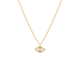 Eye, 14K Gold Necklace