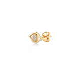 Eye, 14K Gold Earring (Sold INDIVIDUALLY)