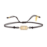 Amulet Halo, 14K Gold Bracelet With String