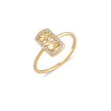 Amulet Halo, 14K Gold Ring