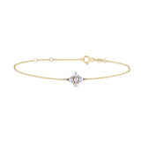 White Dreams, Clover, 14K Gold Bracelet