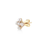White Dreams, Clover, 14K Gold Earring (Sold INDIVIDUALLY)