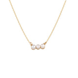 White Dreams, Trio, 14K Gold Necklace