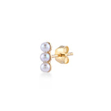 White Dreams, Trio, 14K Gold Earring (Sold INDIVIDUALLY)