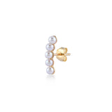 White Dreams, Arc, 14K Gold Earring (Sold INDIVIDUALLY)