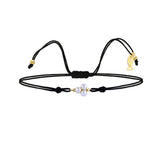 White Dreams, Heart, 14K Gold Bracelet With String