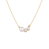 White Dreams, Trio, 14K Gold Necklace