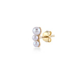 White Dreams, Trio, 14K Gold Earring (Sold INDIVIDUALLY)