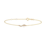 White Dreams, River, 14K Gold Bracelet