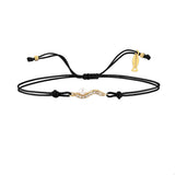 White Dreams, River, 14K Gold Bracelet With String