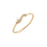 White Dreams, River, 14K Gold Ring