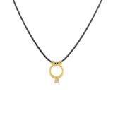 Solitaire, 14K Gold Necklace (String)
