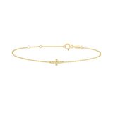 Cross, 14K Gold Bracelet