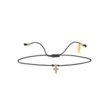 Cross, 14K Gold Bracelet With String