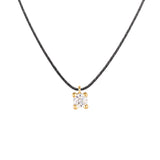 Sollitaire, 14K Gold Necklace (String)