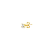 Solitaire, 14K Gold Earring (Sold INDIVIDUALLY)