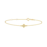Lucky Clover, 14K Gold Bracelet