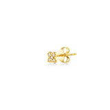 Lucky Clover, 14K Gold Earring (Sold INDIVIDUALLY)