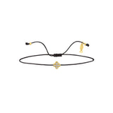 Lucky Clover, 14K Gold Bracelet With String