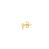 Cross, 14K Gold Earring (Sold INDIVIDUALLY)