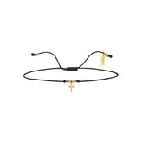 Cross, 14K Gold Bracelet With String